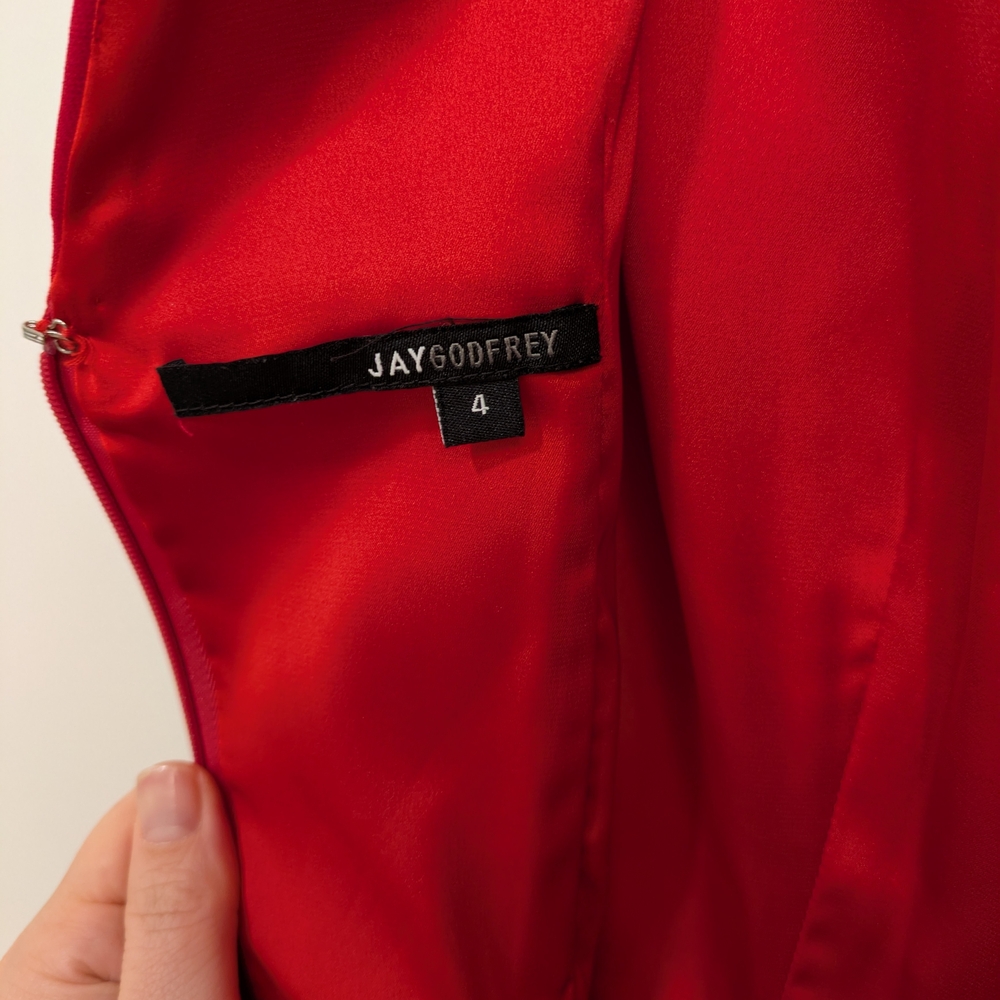 JAYGODFREY Vibrant Red Jumpsuit - Picture 5 of 10